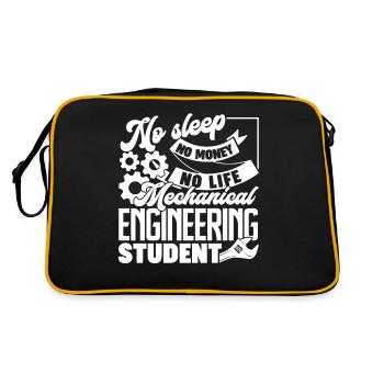 Mechanical Engineer Mechanical Engineering Student - Retro Bag - black/gold - Back