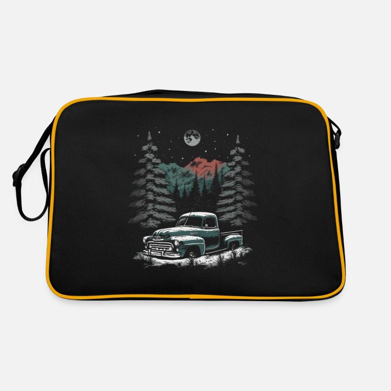 Nostalgische Weihnachtsstimmung: Oldtimer-Truck Retro Tasche