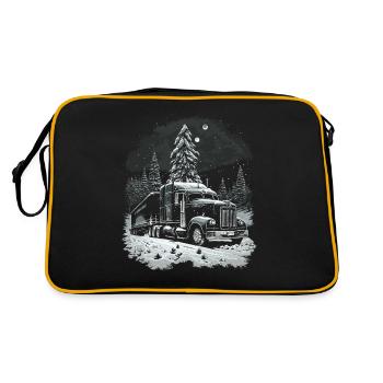 Chauffeur de camion de Noël Semi-remorque de Noël - Sac Retro - noir/or - Dos