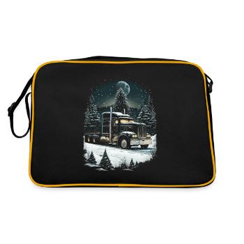 Chauffeur de camion de Noël Semi-remorque de Noël - Sac Retro - noir/or - Dos