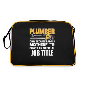 Plumber Power – Plus qu’un simple titre de poste - Sac Retro - noir/or - Dos