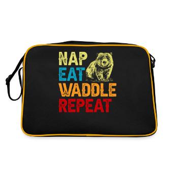 Nap food waddle wombat owner - Retro Bag - black/gold - Back