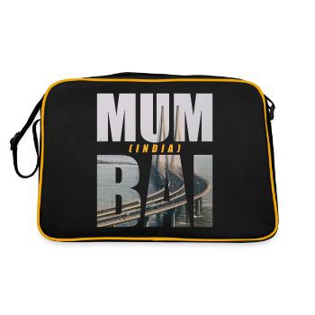 Mumbai India Souvenir - Retro Bag - black/gold - Back