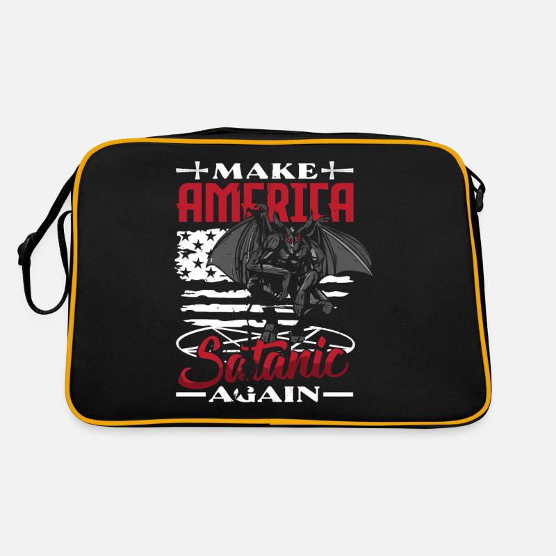 Satan Make America Satanic Again Occult Retro Tasche