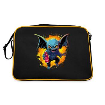 La chauve-souris diabétique d'Halloween fête - Sac Retro - noir/or - Dos