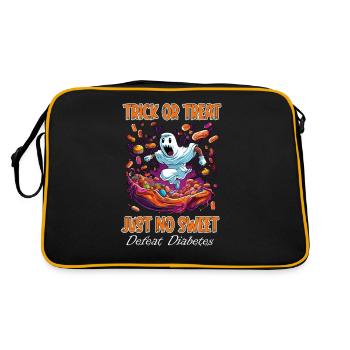 Süßes oder Saures, nur kein süßes - Retro Tasche - Schwarz/Gold - Hinten