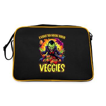 Halloween Vampire Suck Veggies : L'effroi au - Sac Retro - noir/or - Dos