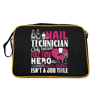 Nail Technician Nail Technician Job Title - Retro Bag - black/gold - Back