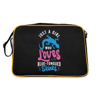 Scinques juste une fille qui aime les animaux exotiques Lézard - Sac Retro - noir/or - Dos