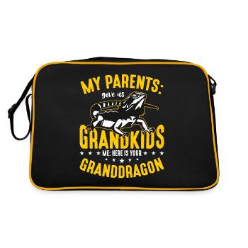 Dragon barbu Mes parents nous donnent des petits-enfants Lézard - Sac Retro - noir/or - Dos