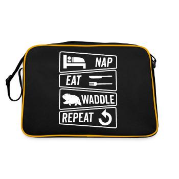 Nap food waddle wombat owner - Retro Bag - black/gold - Back