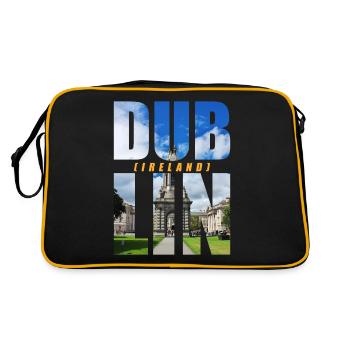 Dublin Irlande Souvenir - Sac Retro - noir/or - Dos