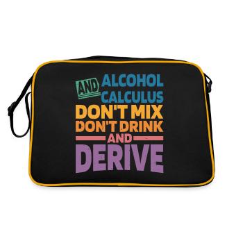 Alcohol And Calculus, Don't Drink And Derive 2 - Retro Bag - black/gold - Back