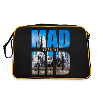 Madrid Espagne Souvenir - Sac Retro - noir/or - Dos