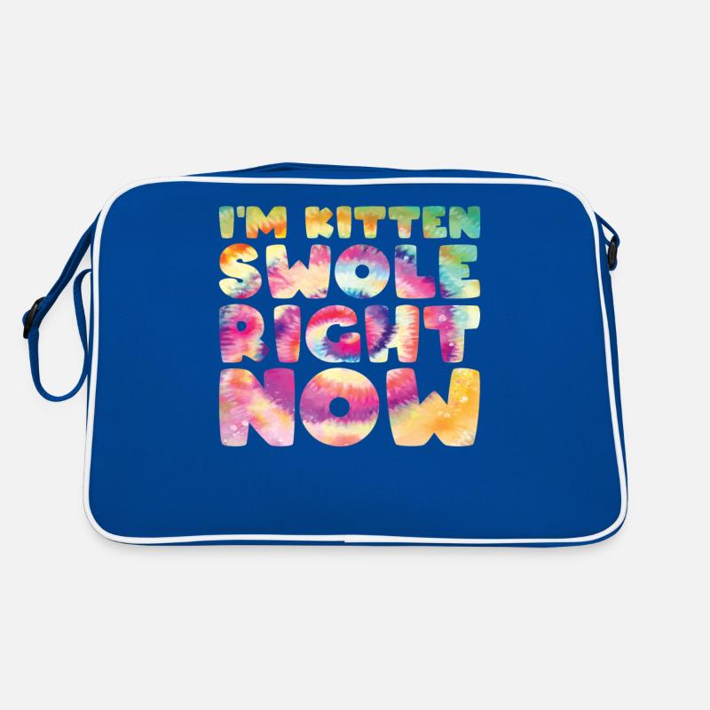 Training Workout Katze I´m Kitten Swole Right Now Retro Tasche