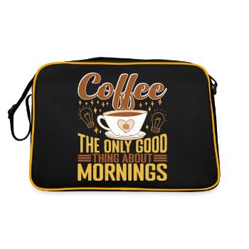 Coffee The Only Good Thing About Mornings 2 - Retro Bag - black/gold - Back