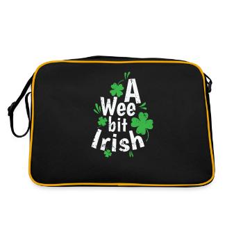 A Wee bit Irish St. Patricks Day - Retro Tasche - Schwarz/Gold - Hinten
