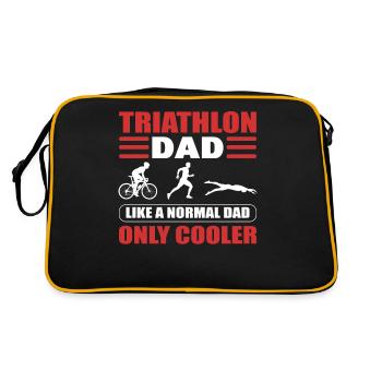 Papa triathlon comme un papa normal, seulement plus cool - Sac Retro - noir/or - Dos