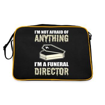 I'm Not Afraid Of Anything I'm A Funeral Director - Retro Bag - black/gold - Back