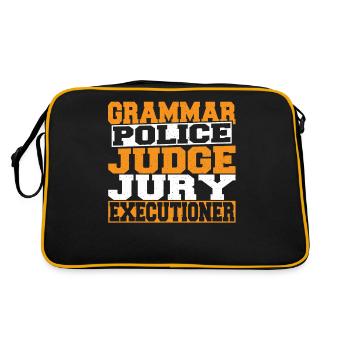 Grammaire Police Juge Jury Bourreau - Sac Retro - noir/or - Dos