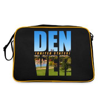 Denver États-Unis Souvenir - Sac Retro - noir/or - Dos