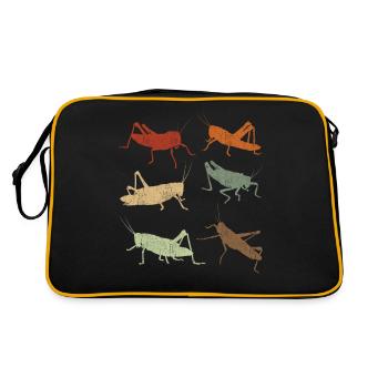 Grasshopper Retro Vintage Sauterelles - Sac Retro - noir/or - Dos