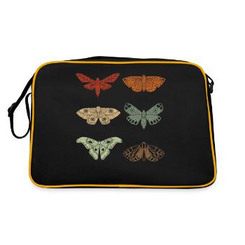 Moth Retro Vintage Moths - Retro Bag - black/gold - Back