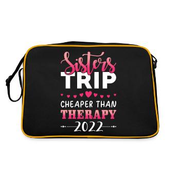 Voyage de vacances soeur moins cher que la thérapie - Sac Retro - noir/or - Dos