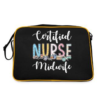 Certified Nurse Midwife - Retro Bag - black/gold - Back