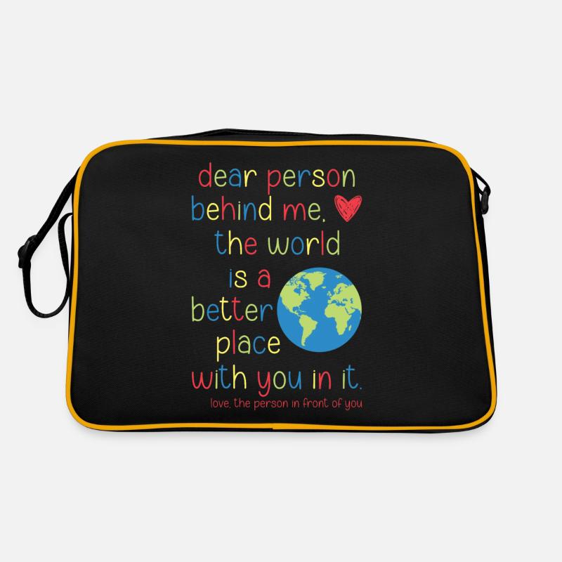 Liebe Person Hinter Mir Retro Tasche