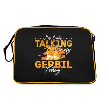 Gerbille Je ne parle qu’à ma gerbille aujourd’hui rongeur - Sac Retro - noir/or - Dos
