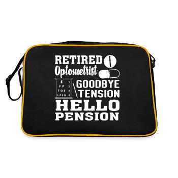 Optometrist Retired Optometrist Goodbye Tension - Retro Bag - black/gold - Back
