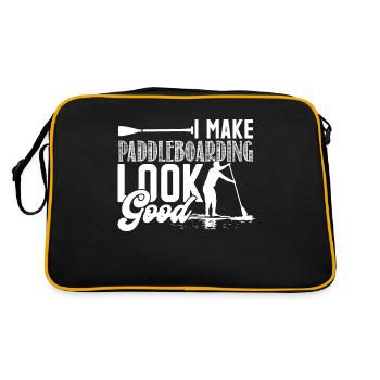 Paddleboarding I Make Paddleboarding Look Good - Retro Bag - black/gold - Back