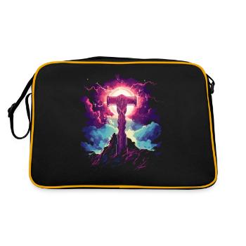 Le pouvoir du tonnerre sur votre t-shirt : Mjölnir - Sac Retro - noir/or - Dos