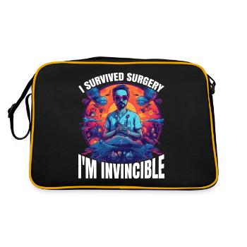 J’ai survécu à la chirurgie, je suis invincible 9 - Sac Retro - noir/or - Dos