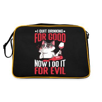 J’arrête de boire pour de bon, maintenant je le fais pour le mal 2 - Sac Retro - noir/or - Dos