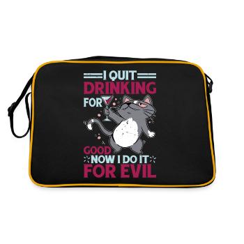 J’arrête de boire pour de bon, maintenant je le fais pour le mal - Sac Retro - noir/or - Dos