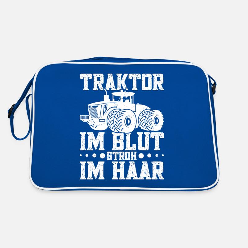 Traktor Landmaschine Kuhbauer Bauer Traktorfahrer Retro Tasche