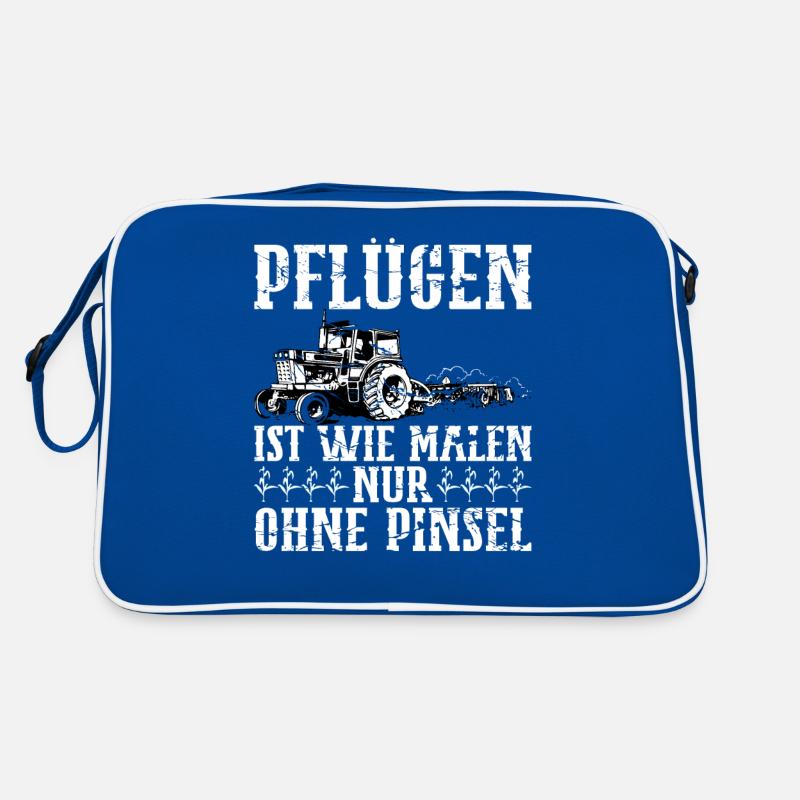 Traktorfahrer Landwirt Hühnerbauer Trecker Retro Tasche