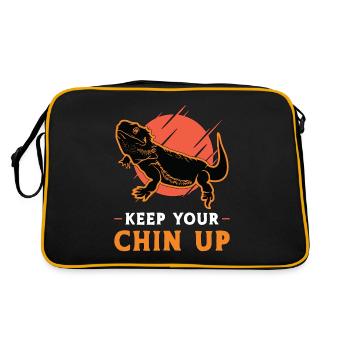 Bearded Dragon Keep Your Chin Up Reptiles Beardie - Retro Bag - black/gold - Back