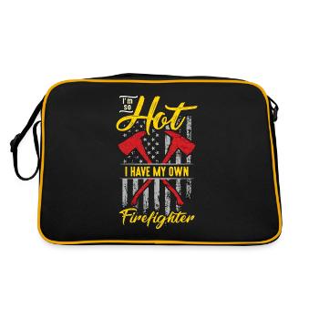 Chef pompier J’ai tellement chaud que j’ai mon propre pompier - Sac Retro - noir/or - Dos
