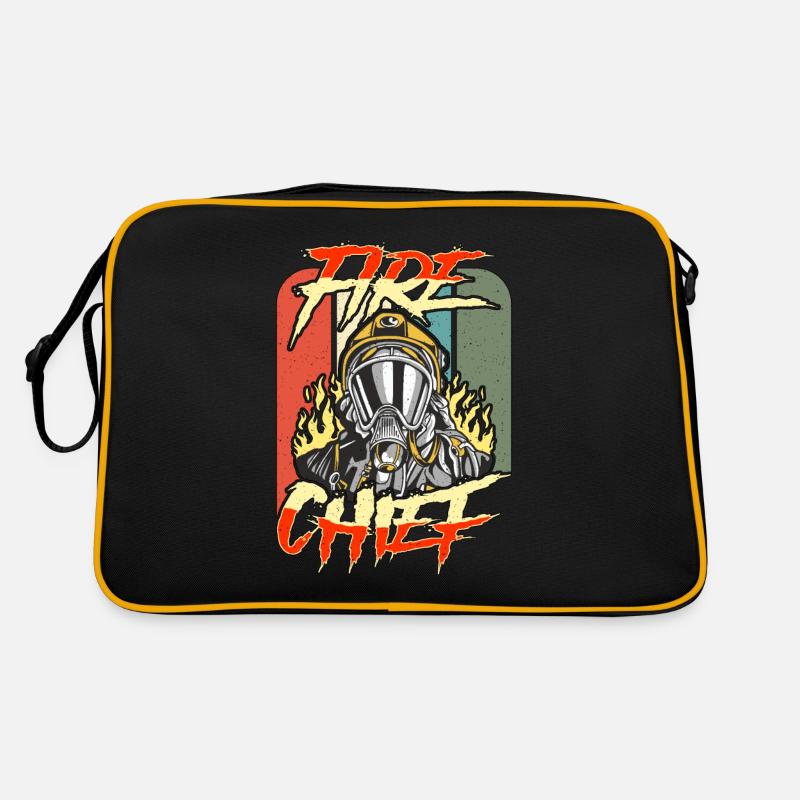 Chief Firefighter Fire Chief Firemen Fire Service Retro Tasche