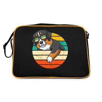 Bouvier Bernois Bouvier Bernois Chien Rétro - Sac Retro - noir/or - Dos