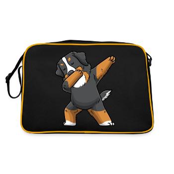 Bernese Mountain Dog Dog Bouvier Bernois Dabbing - Sac Retro - noir/or - Dos