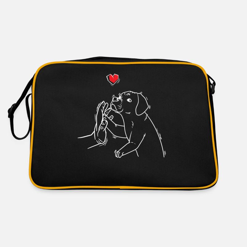Puggle Hund Mit Hand Retro Tasche
