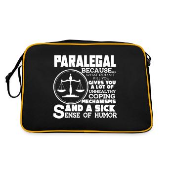 Paralegal Paralegal Sense Ogf Humor - Retro Bag - black/gold - Back