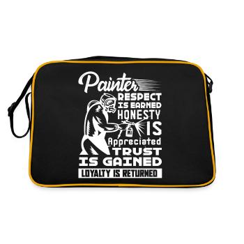 Painter Respect Is Earned Honesty - Retro Bag - black/gold - Back
