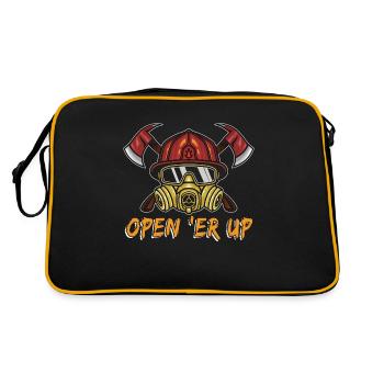 Pompier en chef Open 'er Up Fireman Firefighter - Sac Retro - noir/or - Dos
