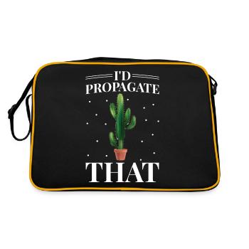 Je propagerais les amateurs de plantes de cactus - Sac Retro - noir/or - Dos