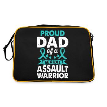 Father of the sexual assault Warrior Awareness - Retro Bag - black/gold - Back